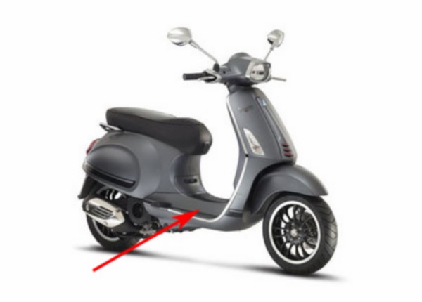 treeplank Piaggio origineel grijs titanio 742/B sprint 67361200ez