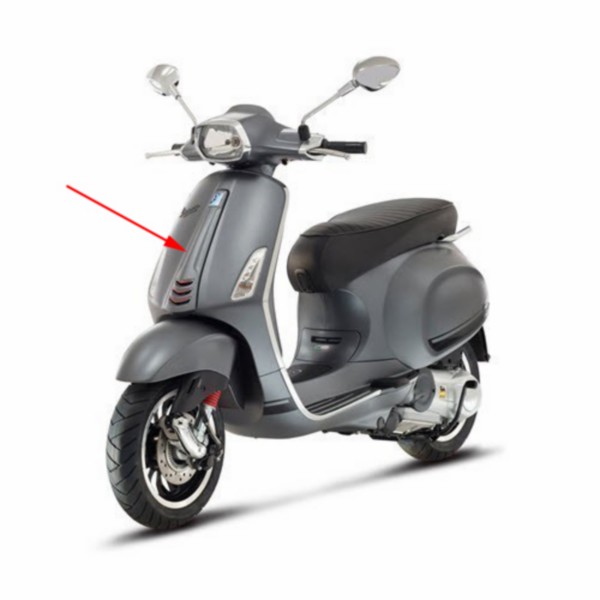 voorscherm Piaggio origineel midden grijs titanio 742/B sprint 1b000203000ez