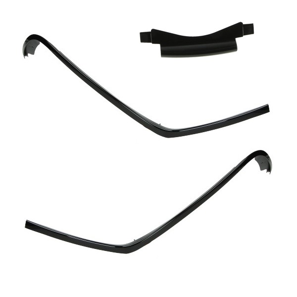sierstripset beenschild zwart glans 3-delig primavera, sprint