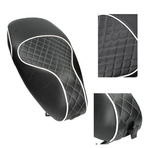 buddydek Regia (made in EU) Vespa Chesterfield zwart met witte bies primavera, sprint
