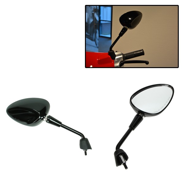 spiegelset kort model origineel E-keur zwart glans sprint