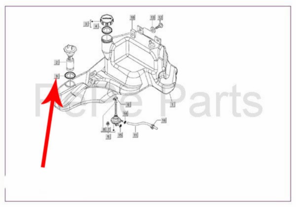 benzinezender Piaggio origineel pakking euro-2/4/5 zip 2t , zip sp, zip 4t 259079