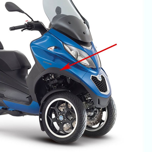 voorspatbord Piaggio origineel rand rechts zwart mp3 2b0007076000c5