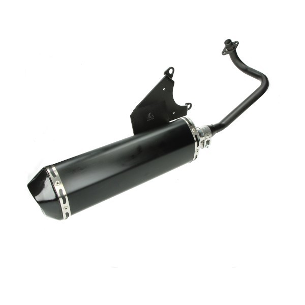 uitlaat jamarcol ovaal (made in EU) E2 (model Akrapovic) zwart/zwart zip 4t
