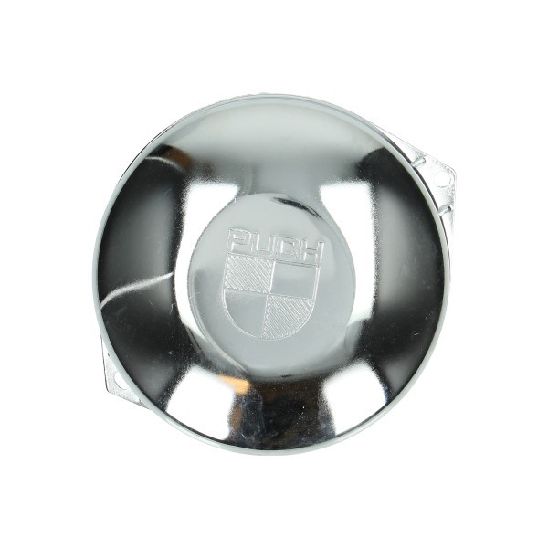 vliegwieldeksel DMP gestanst logo chroom puch maxi