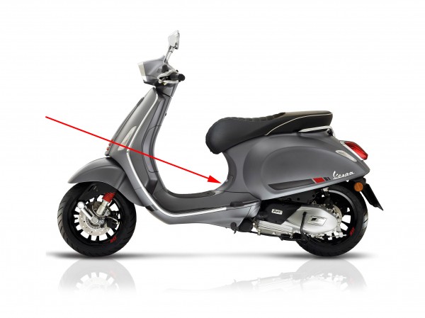 klep Piaggio origineel bodyscherm grijs titanio 707/C sprint sport 67361900hq