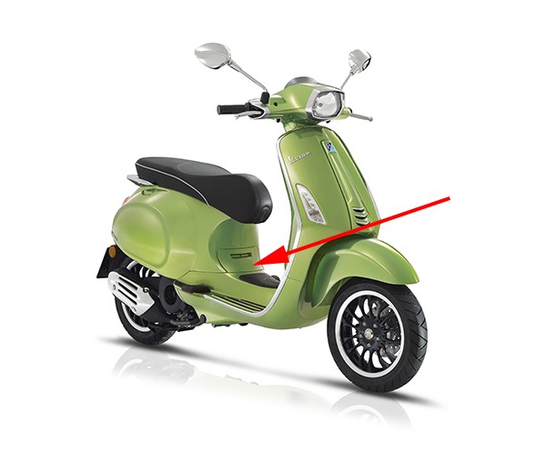 klep Piaggio origineel bodyscherm groen metallic 341/a sprint 67361900vu=op=op