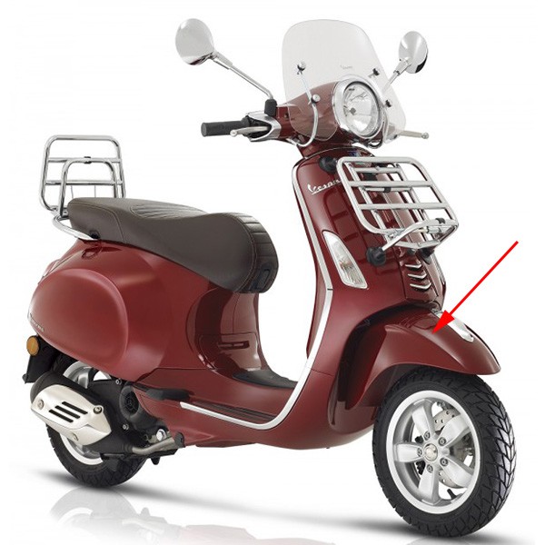 voorspatbord Piaggio origineel rood metallic 880/a primavera touring 1b000947000yr5