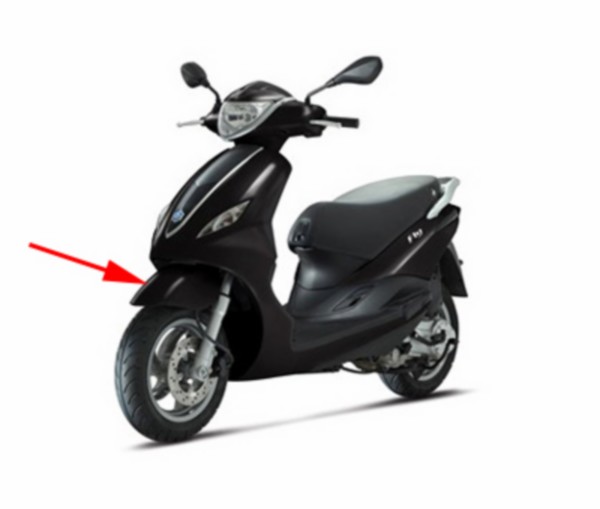 voorspatbord Piaggio origineel zwart grafite 79/a fly new 2012 67368200nd