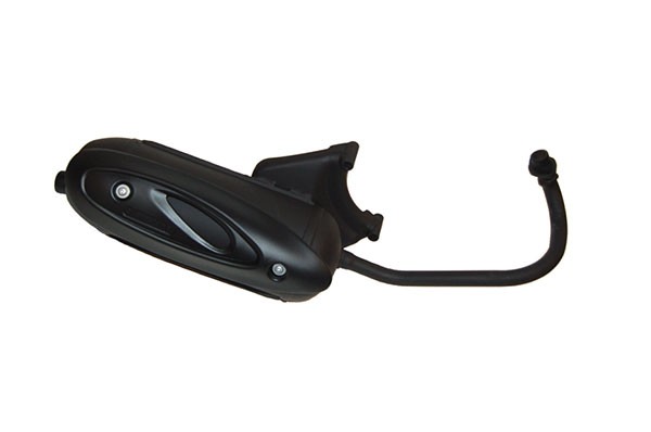 uitlaat origineel model piaggio euro-2 zwart centro 4t, fly 4t, liberty 4t, sportcity, zip 4t