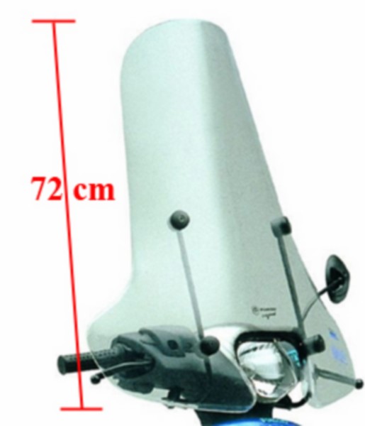 windscherm Piaggio origineel met bevestigingsset hoog 72cm helder zip2000 582338