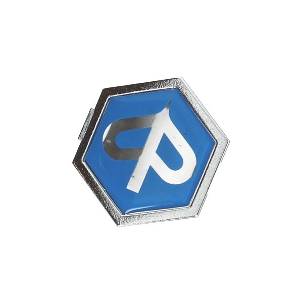logo klik piaggio voorscherm chroom/blauw sco piaggio