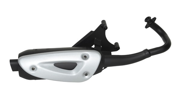 uitlaat tecno standaard model straight (made in EU) zwart et2, lx 2t, lxv 2t, vespa S 2t=op=op