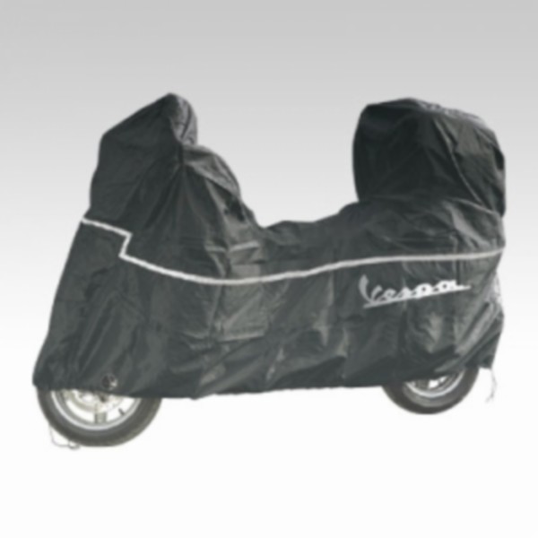 beschermhoes Piaggio origineel + windscherm/koffer groot zwart et2-et4, lxv, primavera, sprint, vespa lx 605291m002