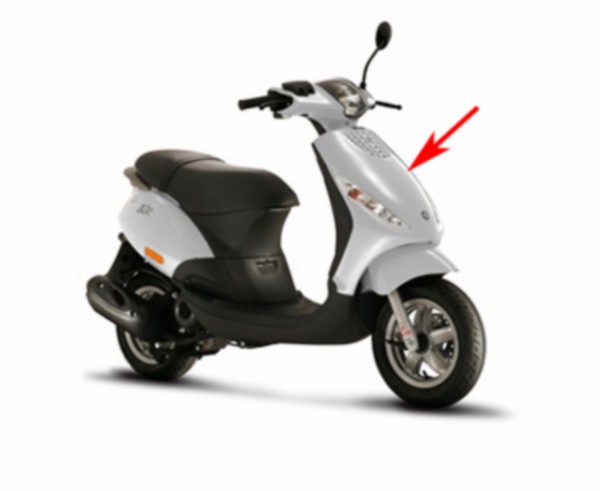 voorscherm Piaggio origineel zilver exca. 738 zip2006 4t 57641350f2=op=op