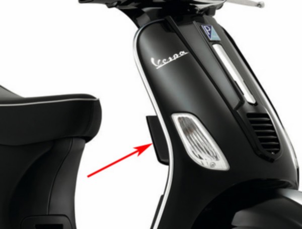 opbergvak Piaggio origineel rechts zwart lucido 94 vespa S 6542950090