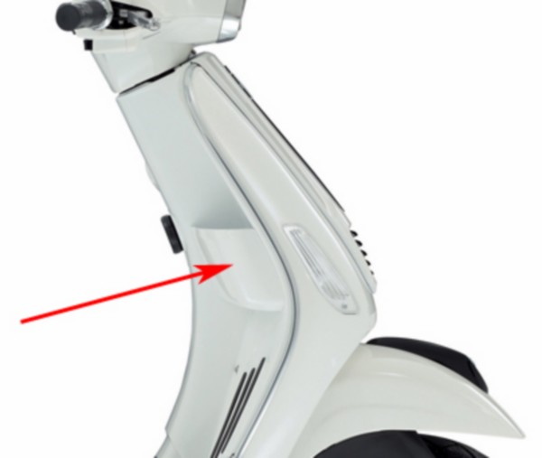 opbergvak Piaggio origineel rechts wit monte 544 vespa S 65429500br