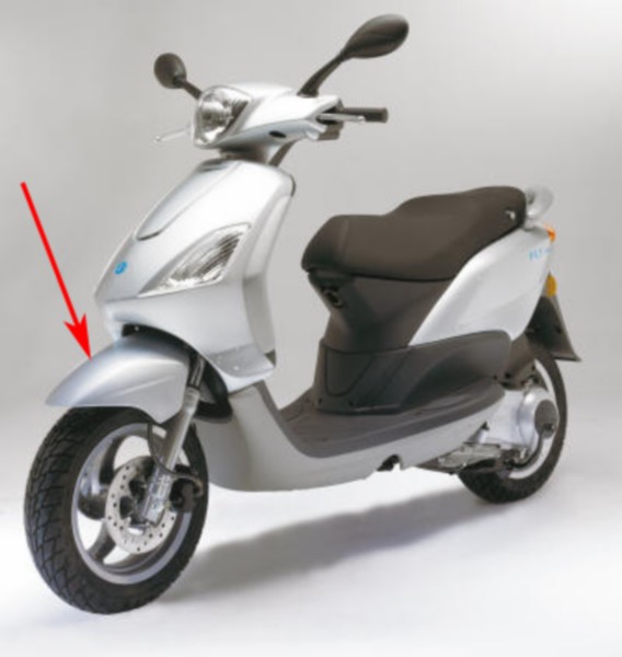 voorspatbord Piaggio origineel zilver exca. 738 fly 60029300f2