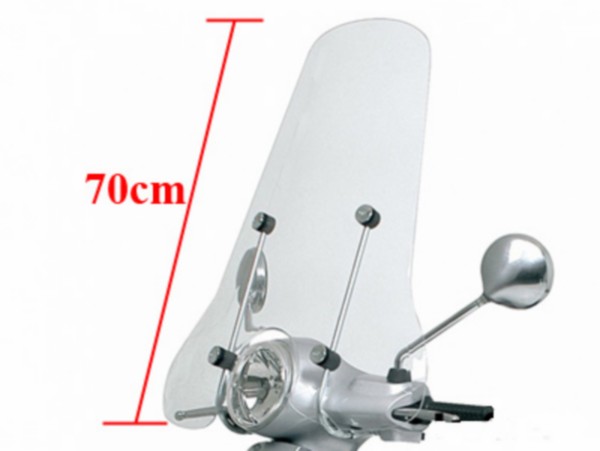 windscherm Piaggio origineel met bevestigingsset hoog 70cm helder vespa lx 622192