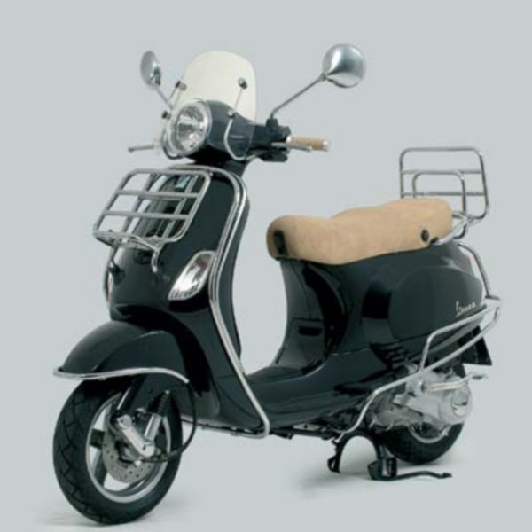 sierbeugelset Piaggio origineel met bevestigingsset zijscherm chroom 2-delig lxv, vespa lx 602896m