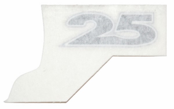 sticker Piaggio origineel woord [25] links/rechts achter zip 4t 576745
