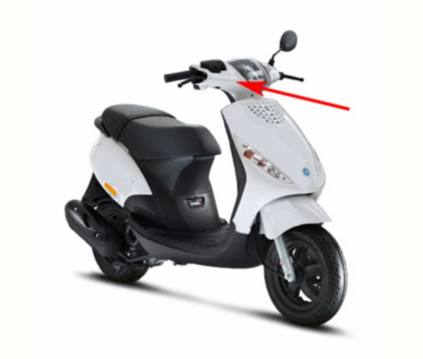 stuurkap Piaggio origineel voorzijde wit 724 zip2000 5993170087