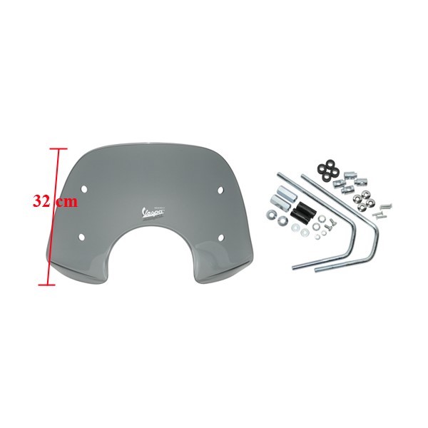 windscherm Piaggio origineel met bevestigingsset laag 32cm smoke vespa lx 672306