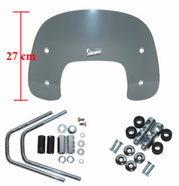 windscherm Piaggio origineel met bevestigingsset laag 27cm smoke vespa S 672305