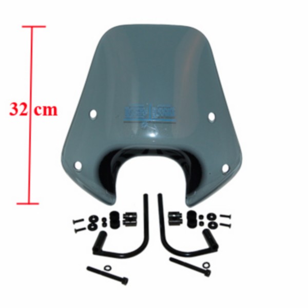 windscherm Piaggio origineel met bevestigingsset laag 32cm smoke zip2000 672481