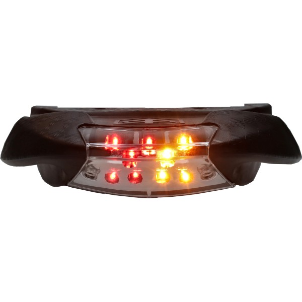 achterlicht DMP led + knipperlichten ingebouwd chroom/helder 9 leds zip2000