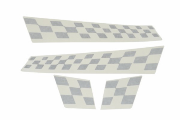 stickerset Piaggio origineel sport finish vlag grijs titanio 742/B riva, vespa S, vx50 67327700a1