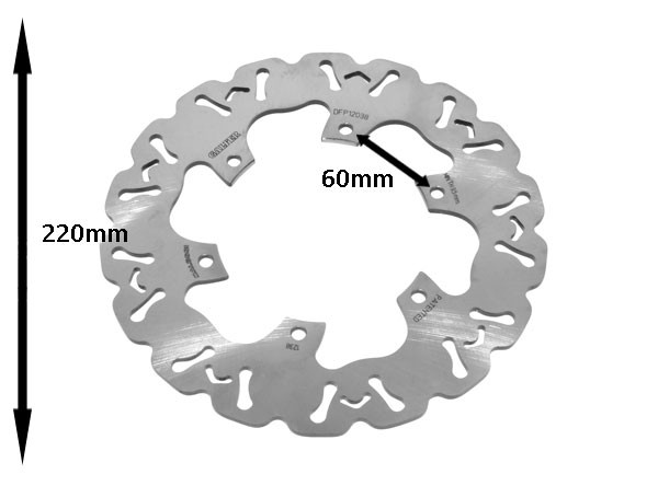 remschijf malossi wave 220mm gts, gts 250cc, gts 300 HPE, gts super 300cc, gtv 6215330