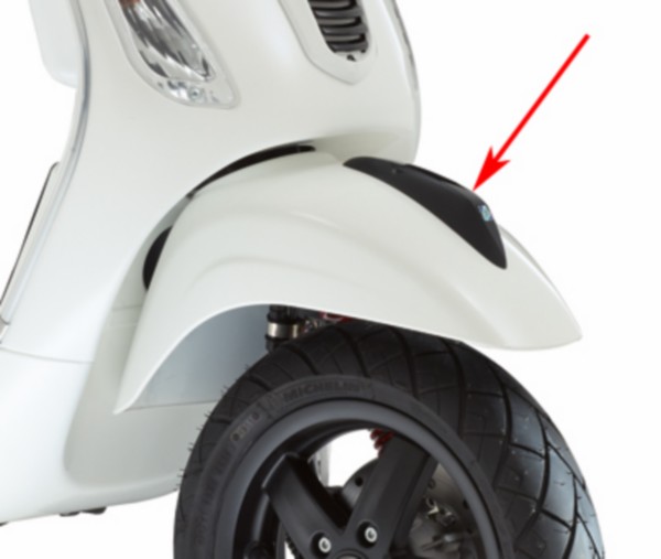 sierstuk Piaggio origineel voorspatbord zwart vespa S, vespa S 4t-2v sport 675525