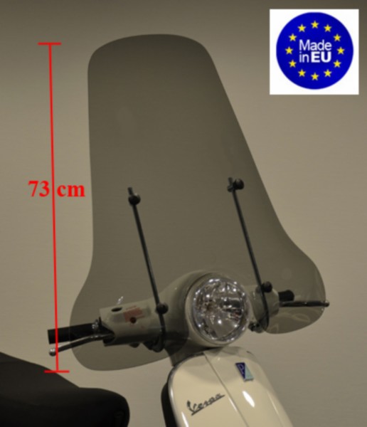 windscherm Regia met bevestigingsset hoog (made in EU) smoke vespa lx