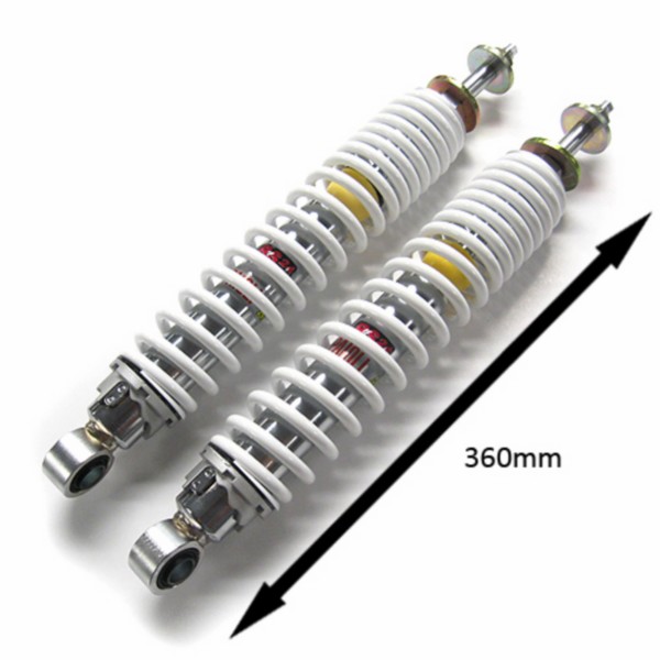 schokbrekerset malossi RS24 achter 345mm chroom/wit gts alle mod., gtv, gts super 300cc 4613185
