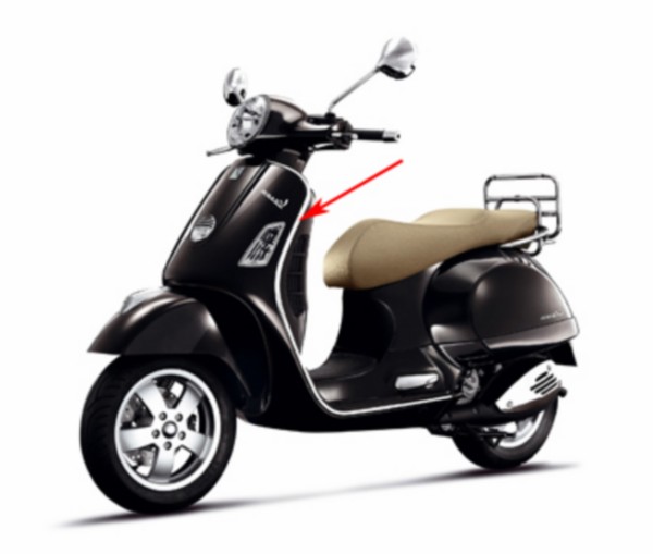 sierstrip Piaggio origineel beenschild