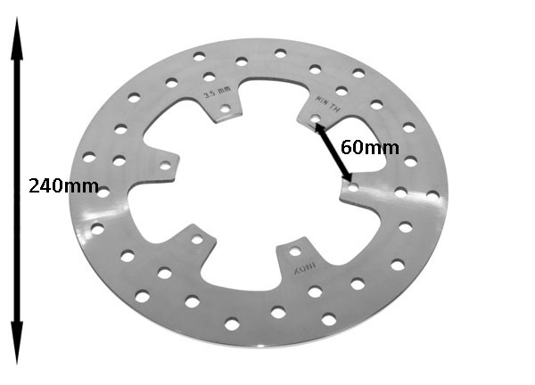 remschijf Piaggio origineel voor 240mm fuoco, runner, mp3 649226