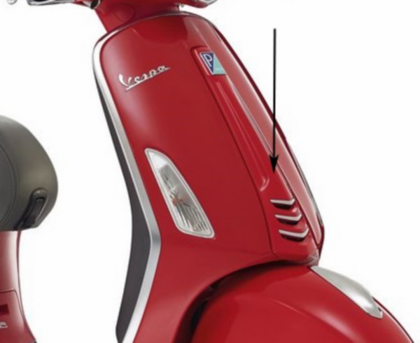 voorscherm Piaggio origineel midden rood dragon 894 primavera, sprint 1b000203000r7