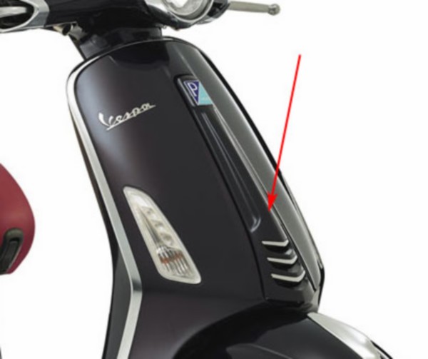 voorscherm Piaggio origineel midden zwart vulcano 98/a primavera 1b000203000xn2