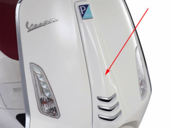 voorscherm Piaggio origineel midden wit fusion 544 primavera, sprint 1b000203000br