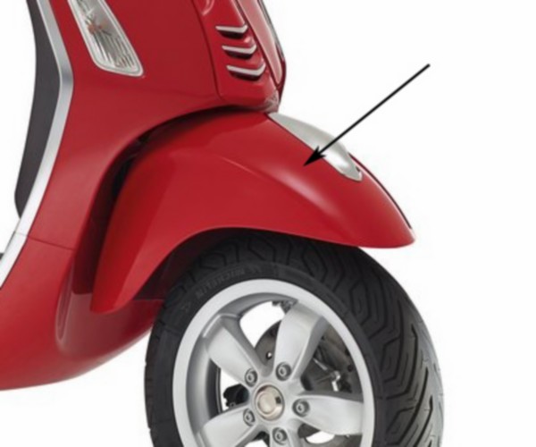 voorspatbord Piaggio origineel rood dragon 894 primavera 1b000947000r7