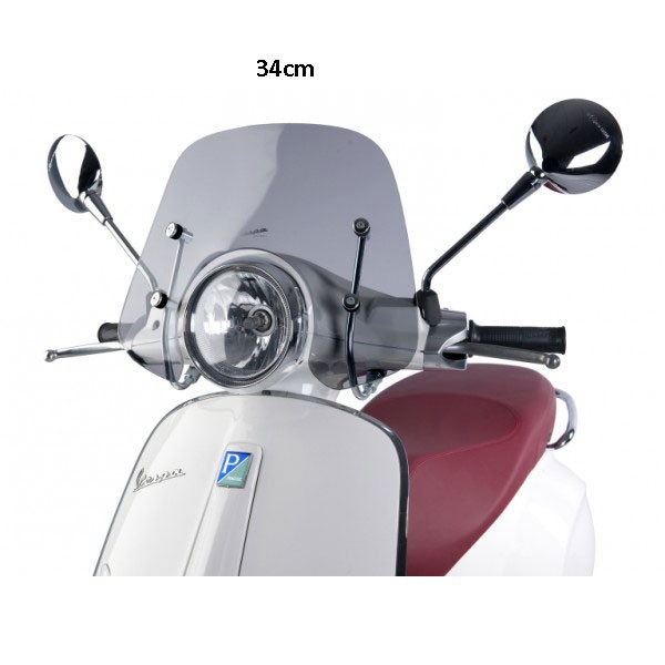 windscherm Piaggio origineel met bevestigingsset + bev. set 34cm smoke primavera 1b000909