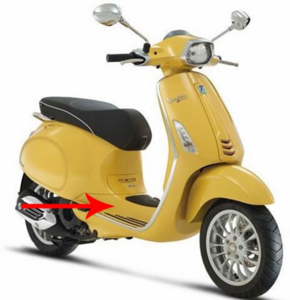treeplank Piaggio origineel geel 968/a sprint 67361200l5