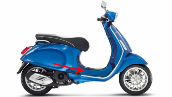 treeplank Piaggio origineel blauw azzurro 261/a sprint 67361200dq