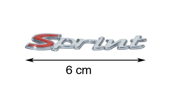 sticker Piaggio origineel woord [sprint] voorscherm chroom sprint 125 4t, sprint 150 4t, sprint 4t 1b001263