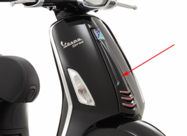 voorscherm Piaggio origineel midden zwart lucido 94 sprint 1b00020300090