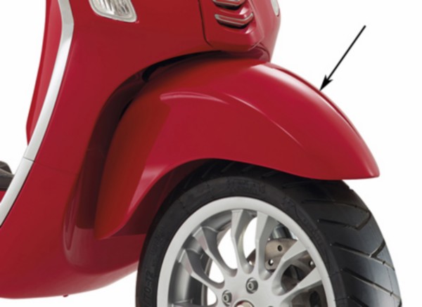 voorspatbord Piaggio origineel rood dragon 894 sprint 1b006646000r7