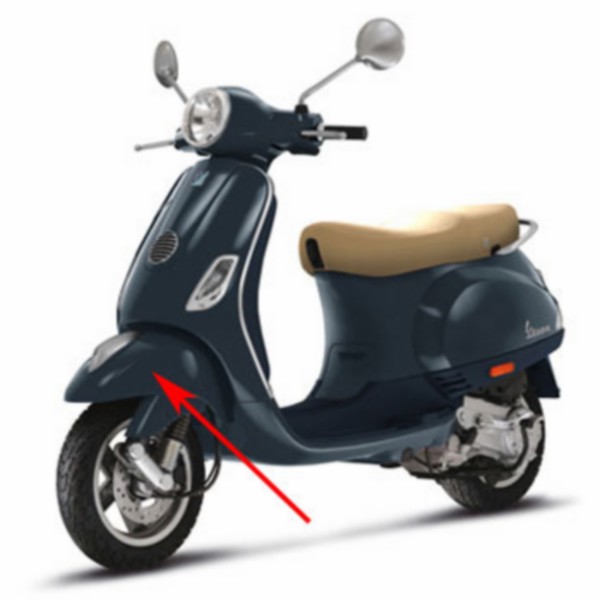 voorspatbord blauw midnight 222 vespa lx fl