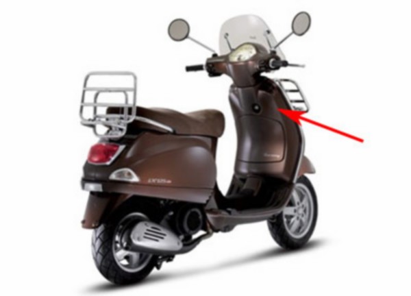 beenschild bruin marrone 112/a vespa lx