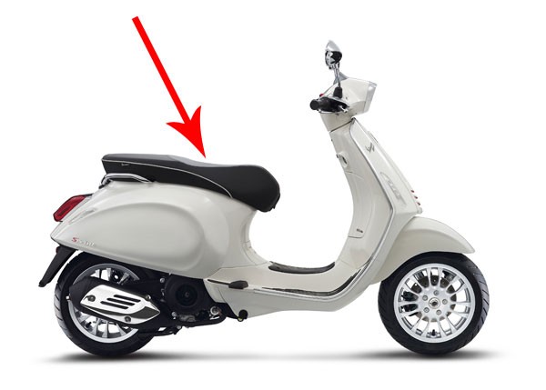 buddyseat Piaggio origineel compleet euro-2 2014-2017 zwart primavera, sprint 1b001317